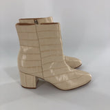 6.5 Leather croc ankle boots