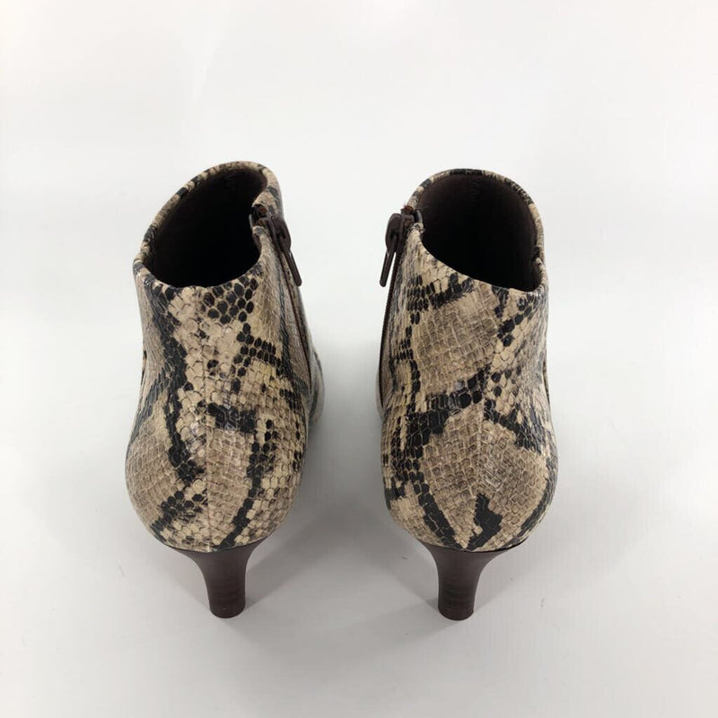 6.5 Leather snakeskin dress bootie