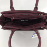 Triple compartment handbag