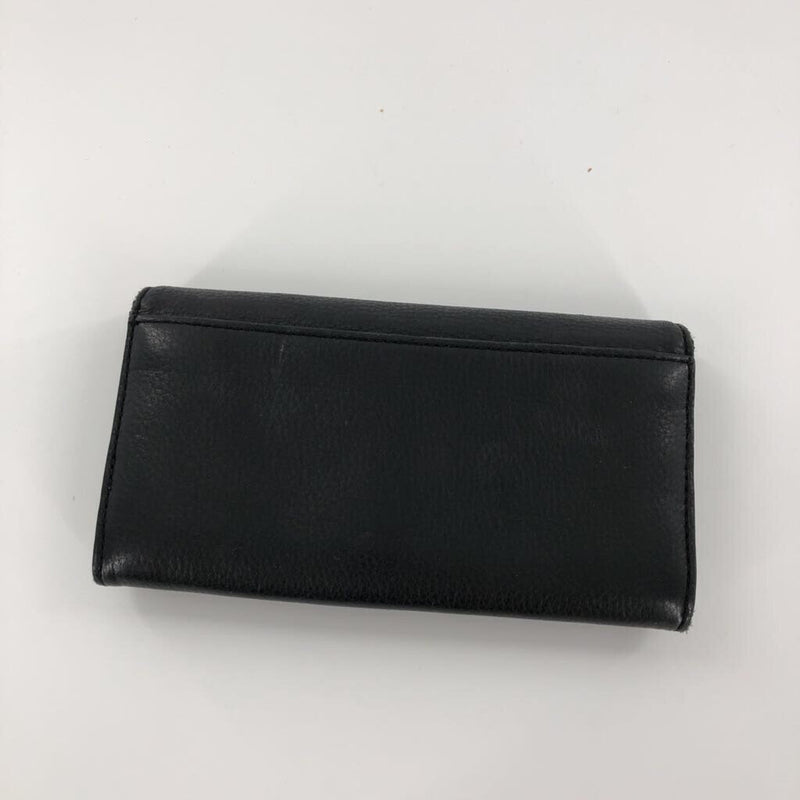 Pebbled leather front flap wallet