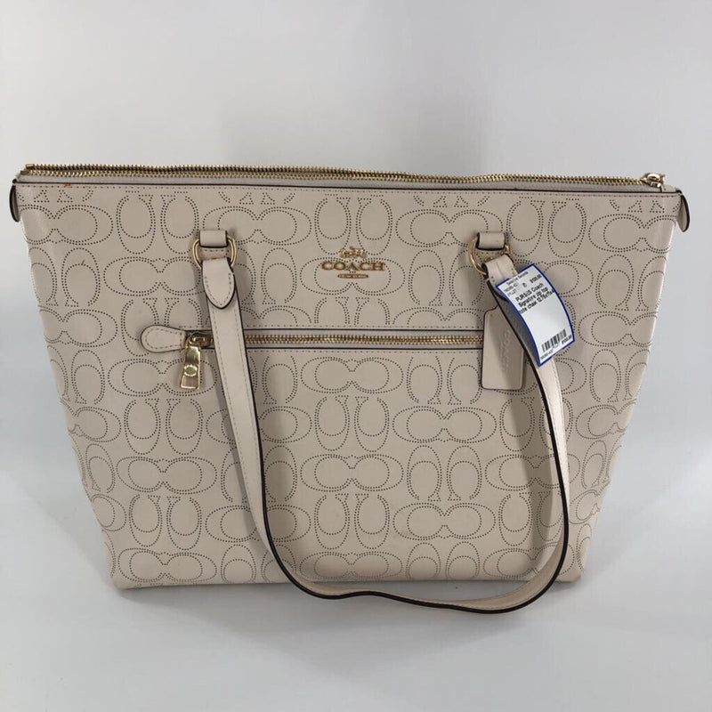 Signature zip top tote