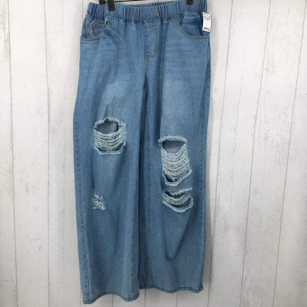 L Pull on wide leg jeans