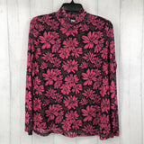 M Flo print t-neck l/s top