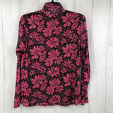 M Flo print t-neck l/s top