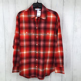 R37 S Plaid button down l/s top