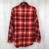 R37 S Plaid button down l/s top