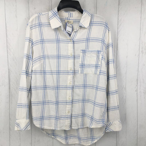 M Plaid button down l/s top