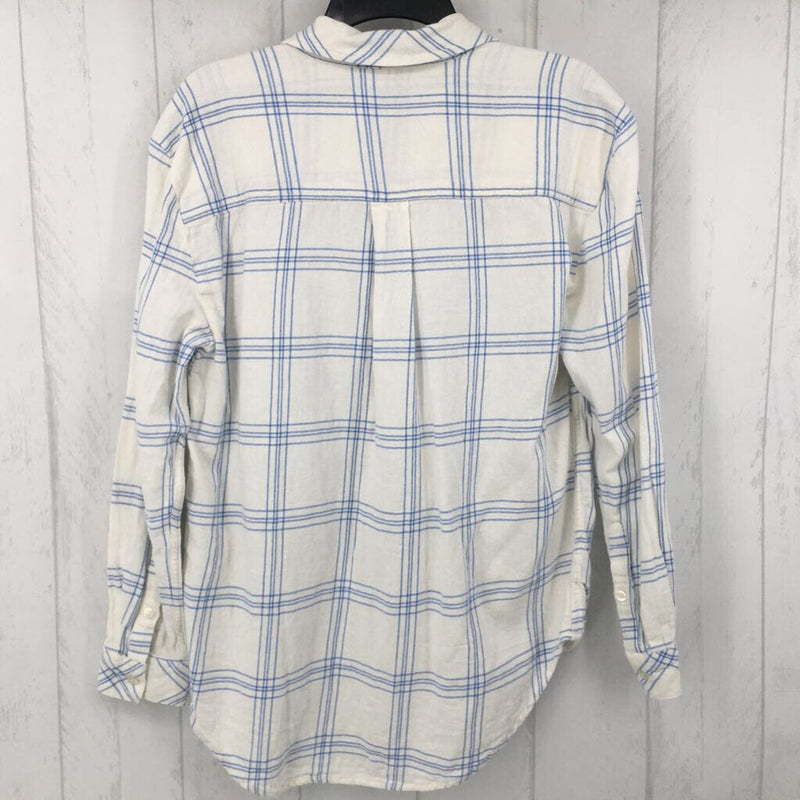 M Plaid button down l/s top