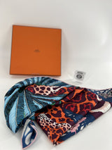 jungle leopard 100% silk scarf