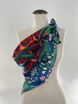 jungle leopard 100% silk scarf