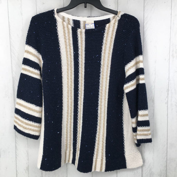 XL(3) elbow slv stripe sweater