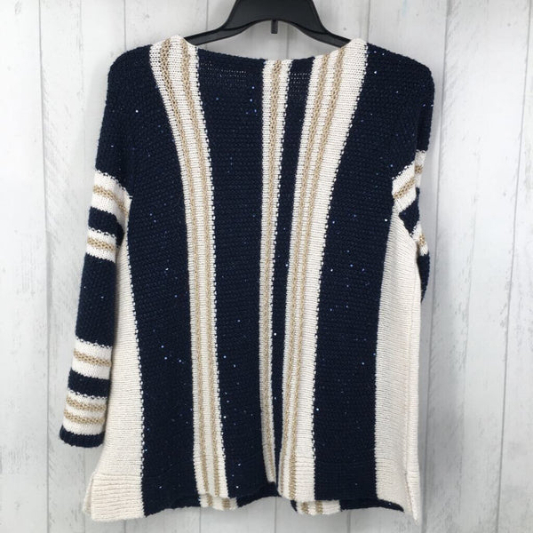 XL(3) elbow slv stripe sweater