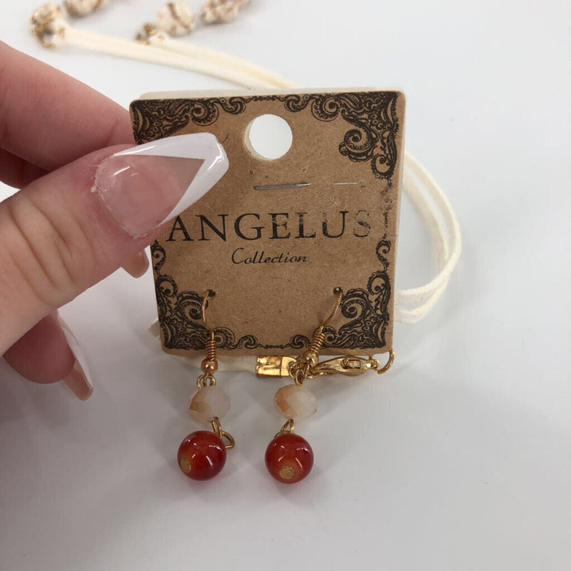 Angelus Beaded necklace & earring set