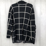 4X Plaid single button sweater