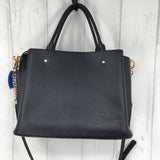 chain strap top handle pebbled satchel