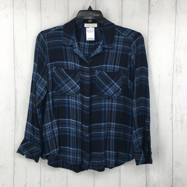 M Plaid button down l/s top