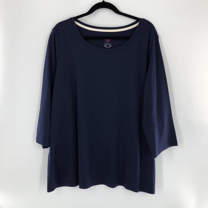 2X Scoop neck 3/4 slv top