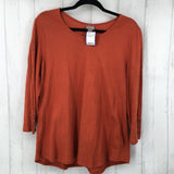 2(L) Textured 3/4 slv top