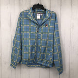 S Plaid zip up jacket