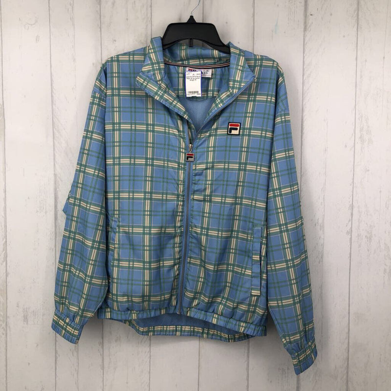 S Plaid zip up jacket