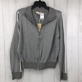 L l/s shimmer zip cardigan