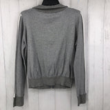 L l/s shimmer zip cardigan