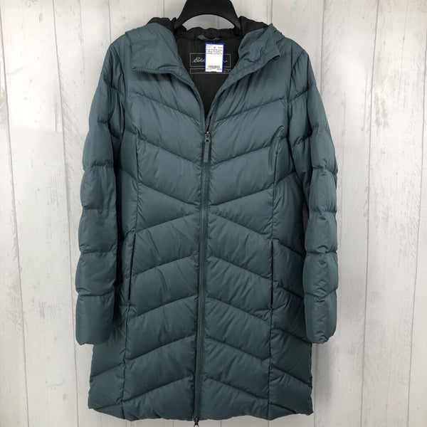 M Quilted hooded coat