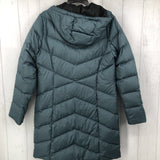 M Quilted hooded coat