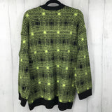 M l/s plaid sweater