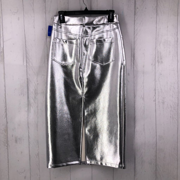 S metallic midi skirt