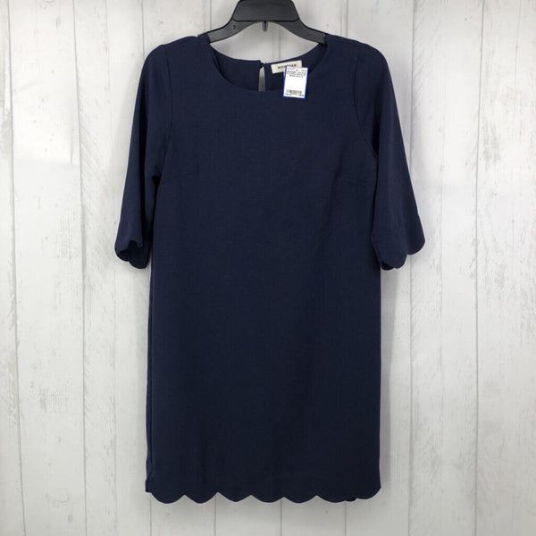 S scallop elbow slv dress