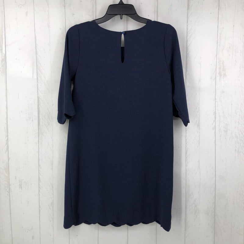 S scallop elbow slv dress