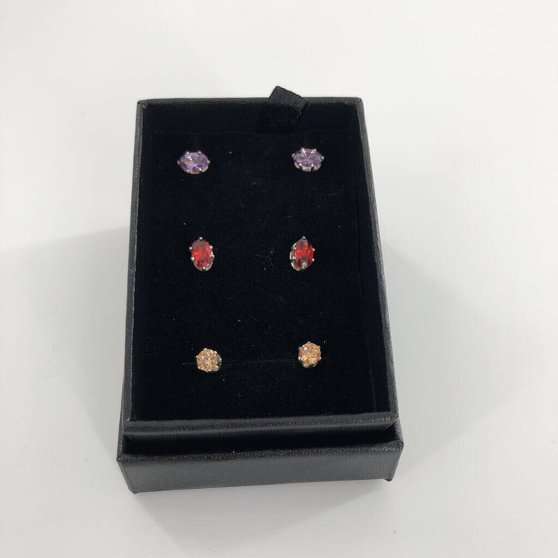 3 Pr rhinestone earrings