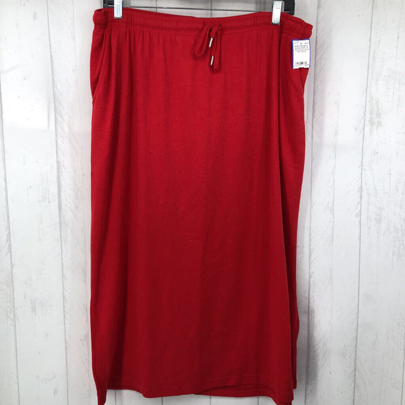 1X Long stretch cotton skirt