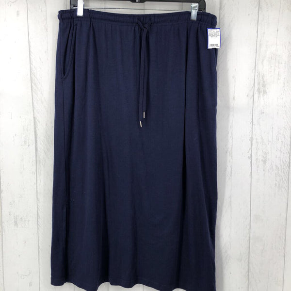 1X Long stretch cotton skirt