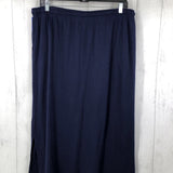 1X Long stretch cotton skirt