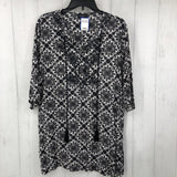 S/M Printed tassel tie tunic