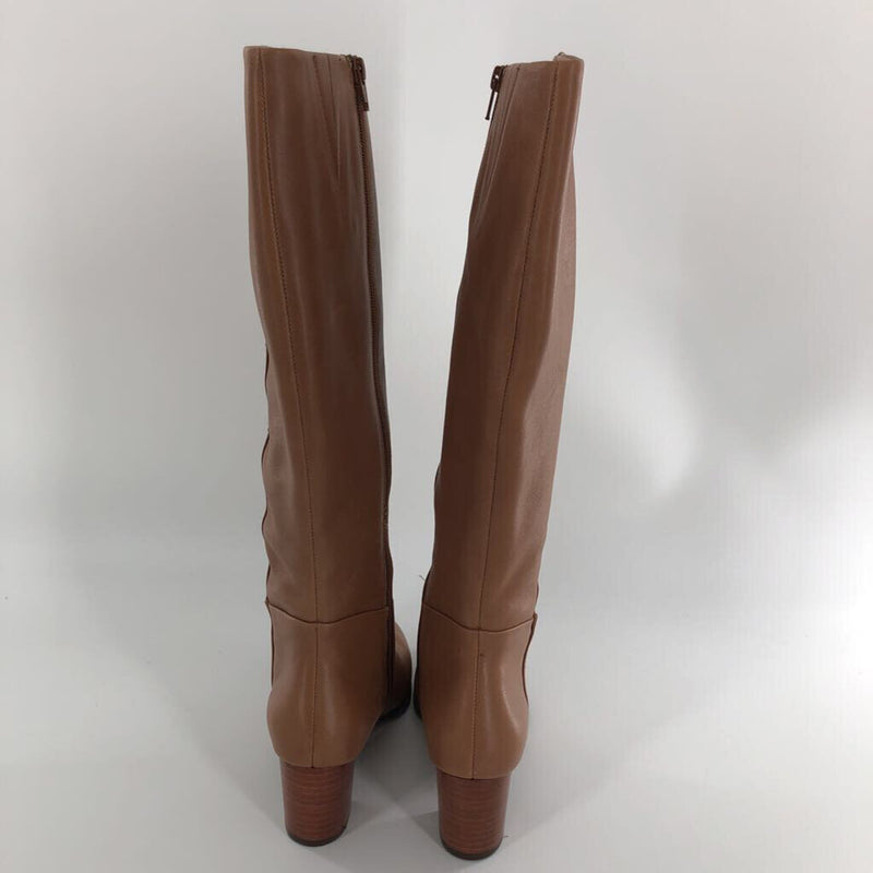 7.5 Leather block heel tall boots