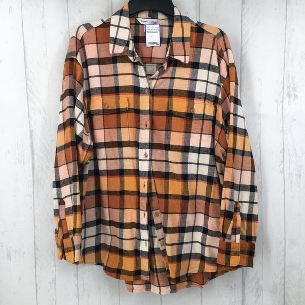 XL Plaid button down l/s top