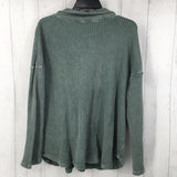 S Waffle knit button down l/s top