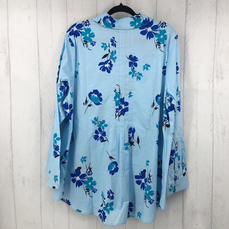 2x l/s flower print button shirt