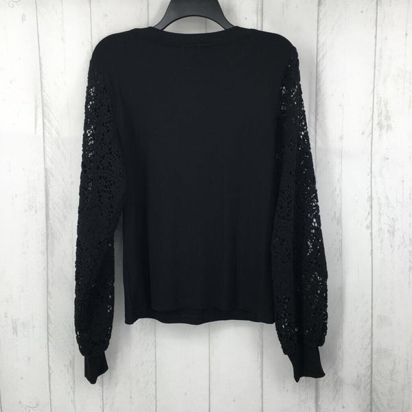 L Lace slv sweater