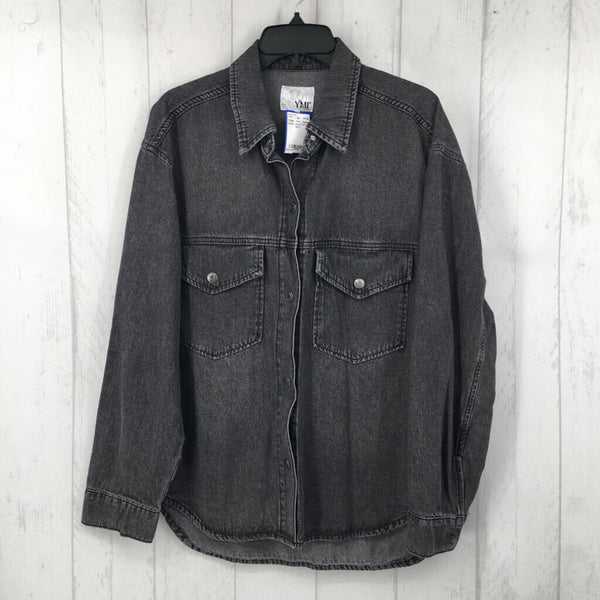 L Denim button down l/s top