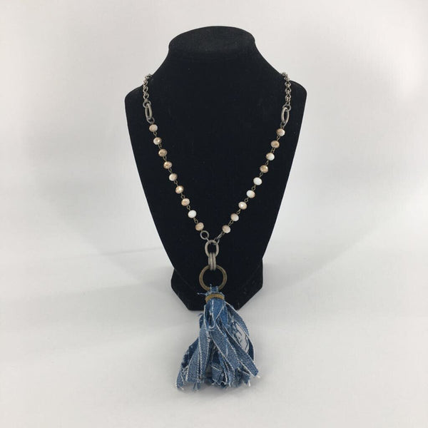 22" Beaded tassel necklace