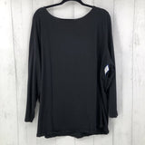 4X Round neck 3/.4 slv top