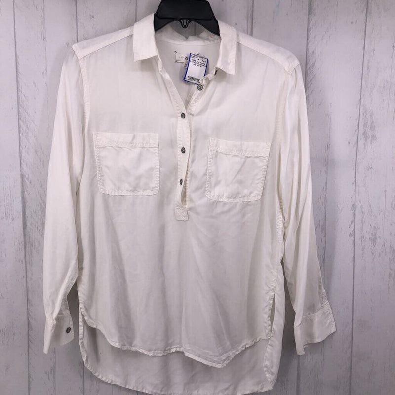 M 1/2 button down l/s top