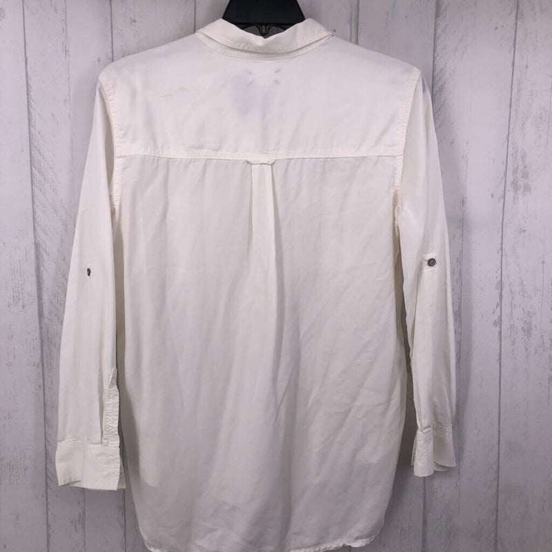 M 1/2 button down l/s top