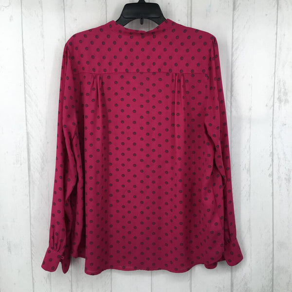 L Printed button down l/s top