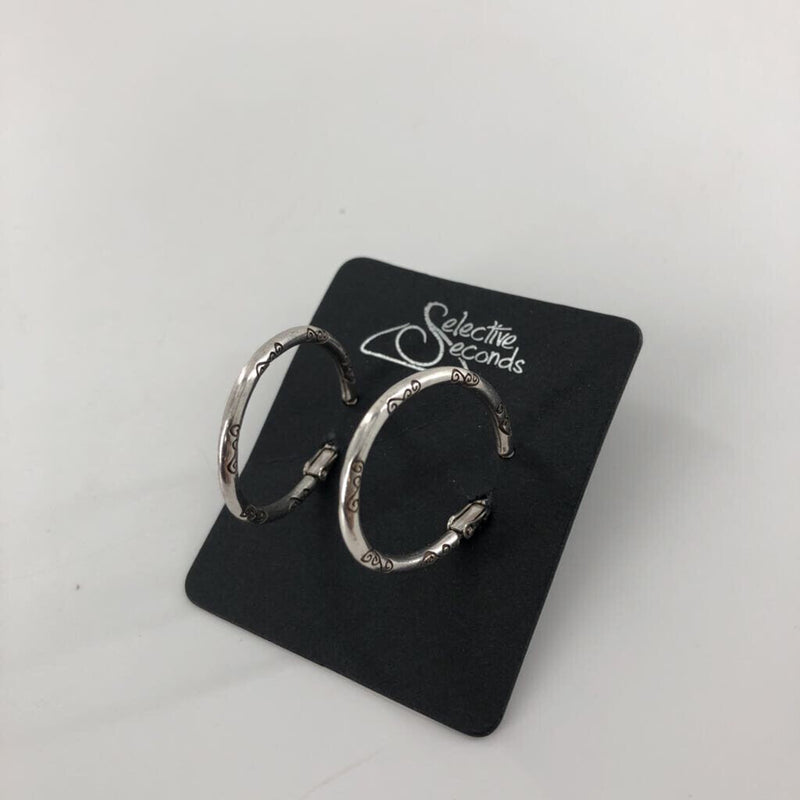 Etched hoop earrings