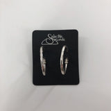 Etched hoop earrings